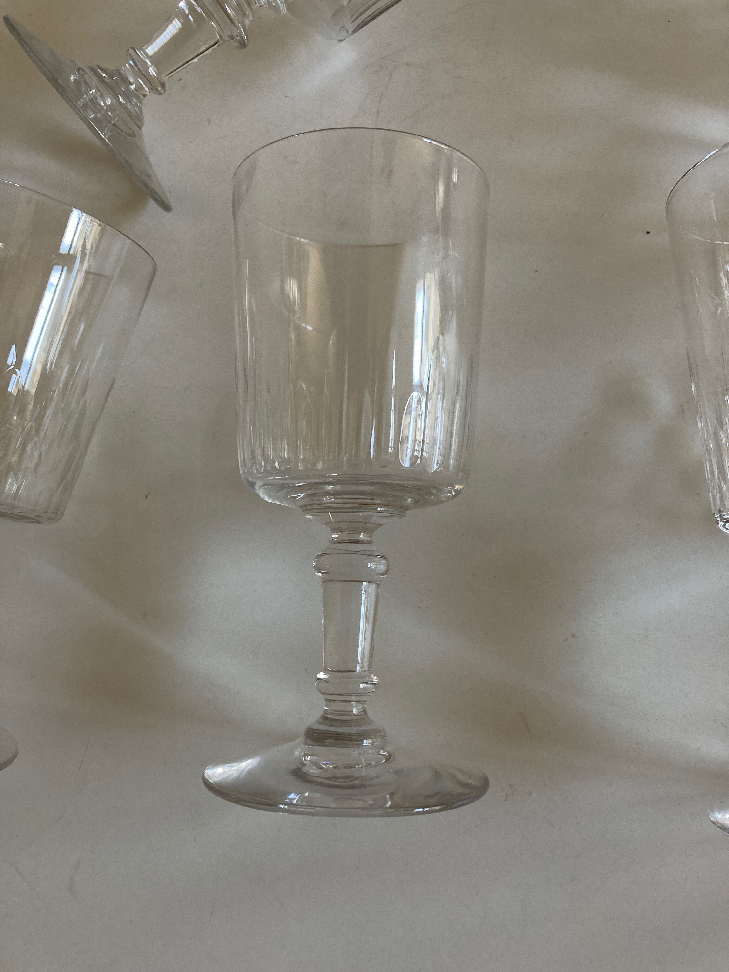 Set of 6 glasses water in crystal Baccarat 19th