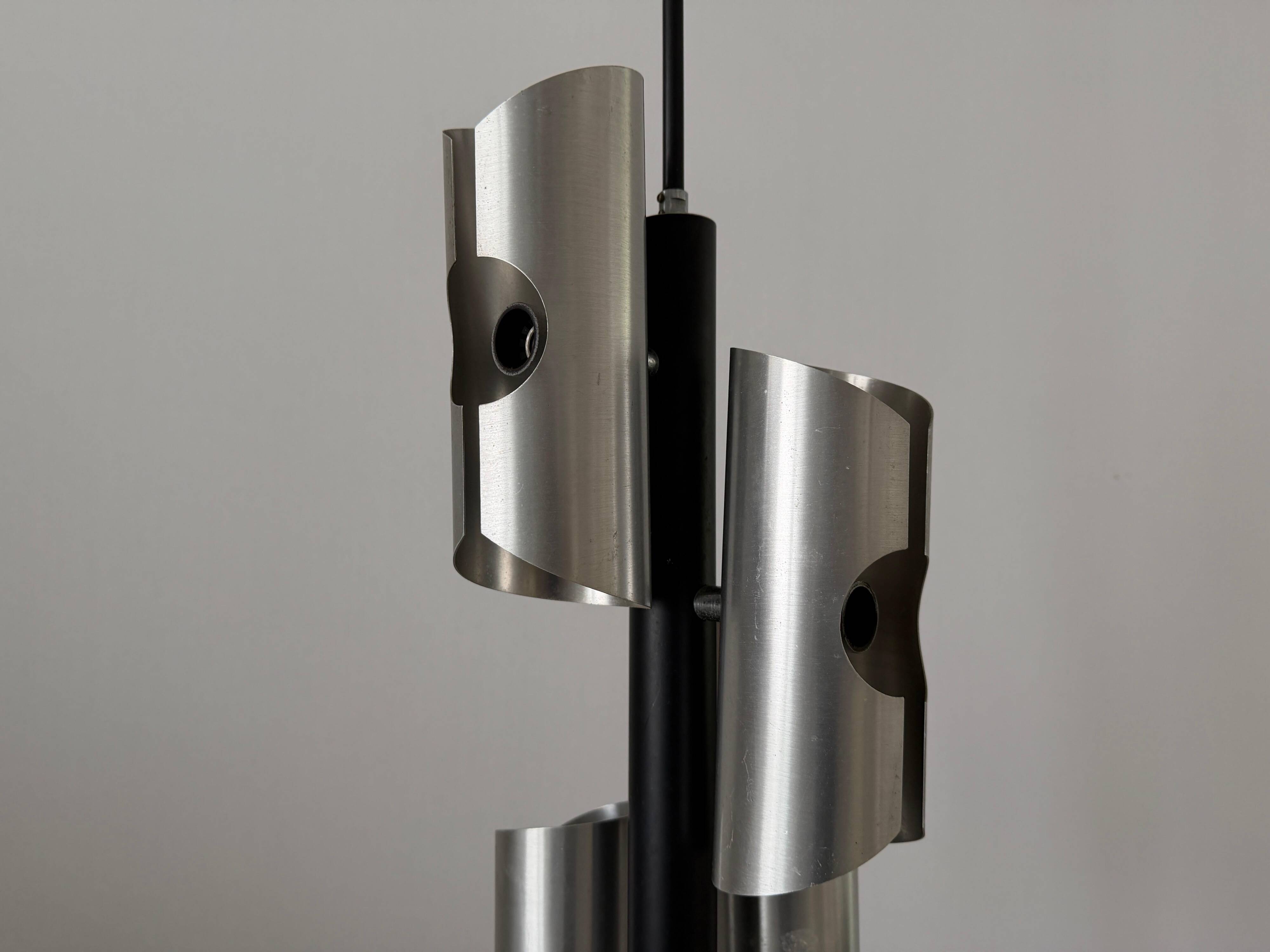 Metal ceiling light with 4 heads, 1960s, Germany