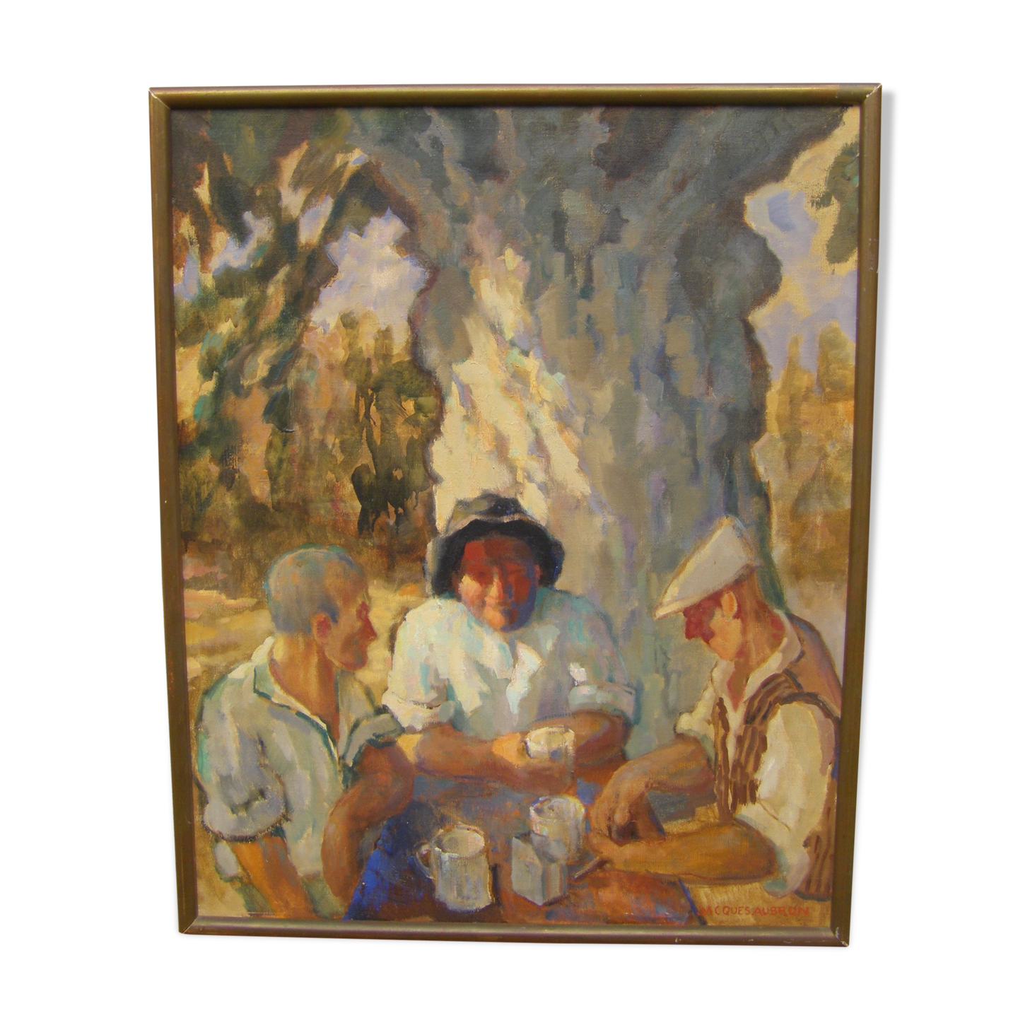 Painting "drinkers in the sun"