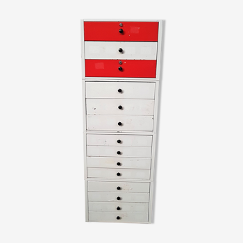 Industrial module cabinet with metal drawers
