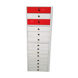 Industrial module cabinet with metal drawers
