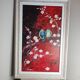Painting of birds on a cherry tree