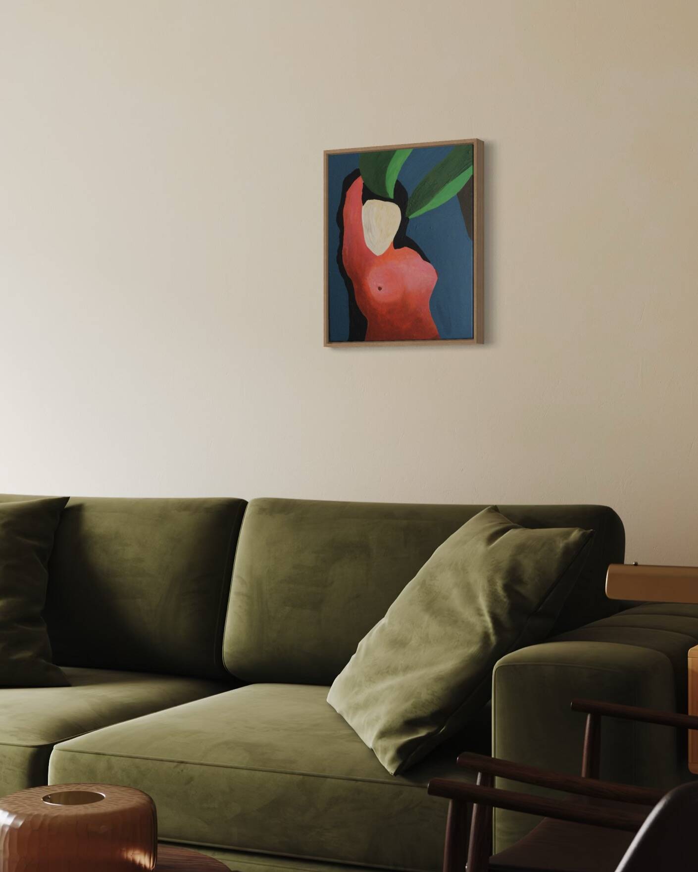 Peinture originale "femme sous un palmier" par Bodasca
