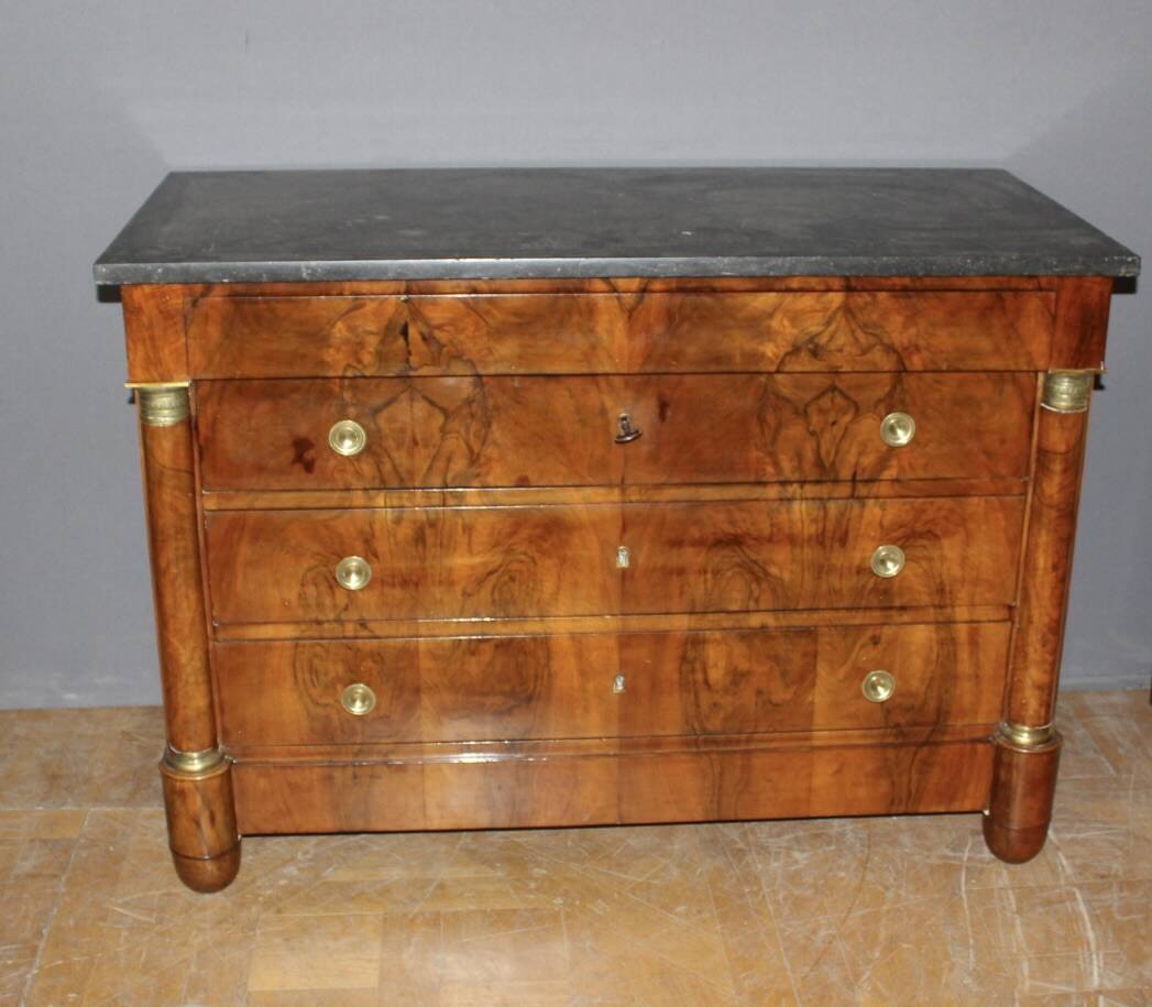 Empire Commode with Half Column, 19th Century