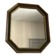 Gold and green wood frame mirror