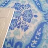 4 glazed ceramic tiles, flowers, 60s