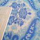 4 glazed ceramic tiles, flowers, 60s