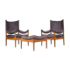 Fauteuils et repose-pied danois par Kristian Vedel