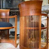 Pair of armchairs by Frank Lloyd Wright, Cassina edition