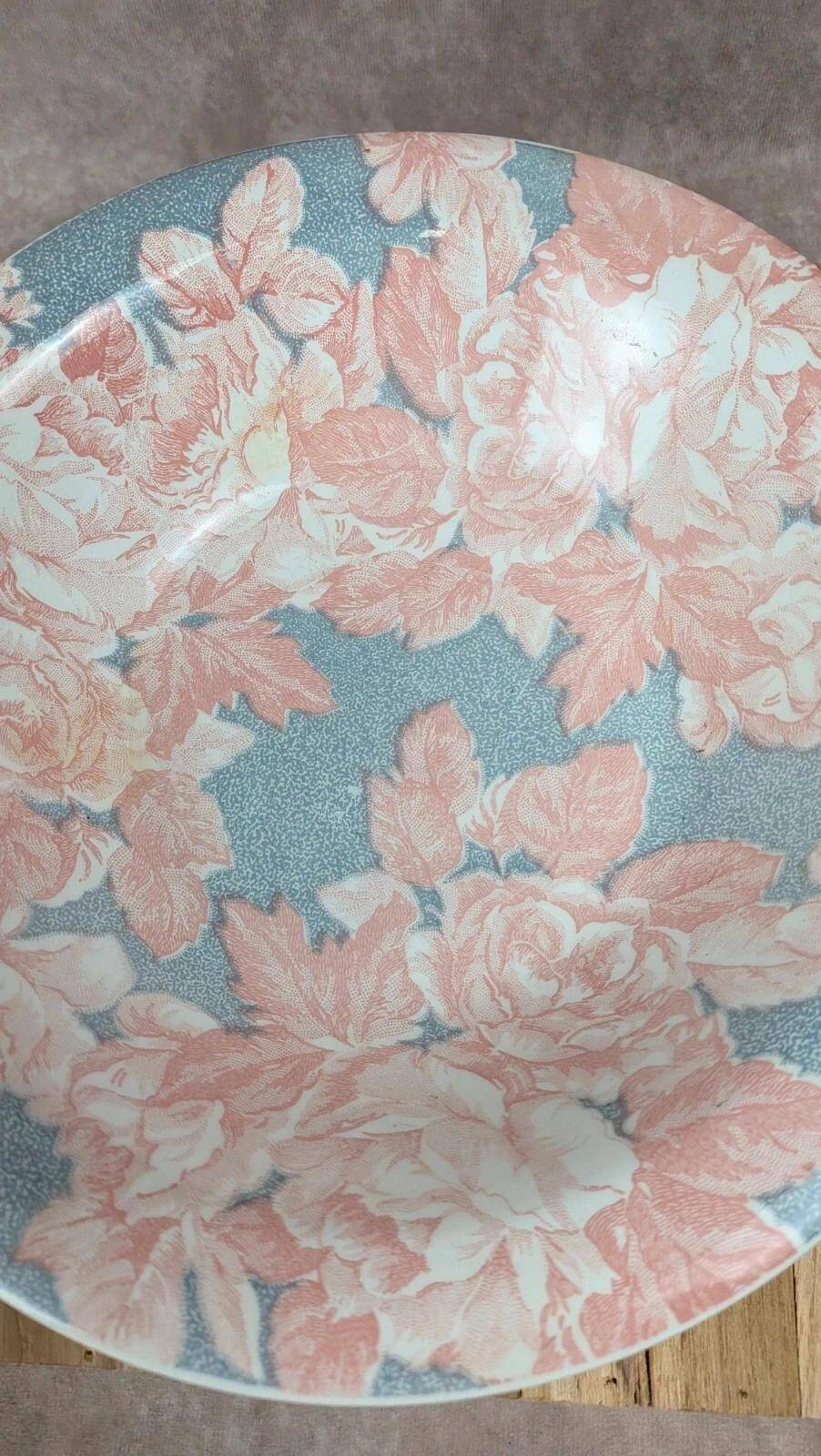 Vintage floral patterned shallow dish