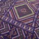 Hand-woven purple margoum rug in natural wool