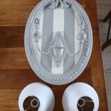 2-bulb wall light