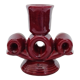 Bordeaux ceramic candle holder, signed Vallauris