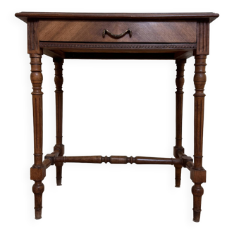 Louis XVI style ceremonial desk in walnut circa 1880