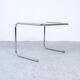 Vintage chromed nesting tables with smoked glass