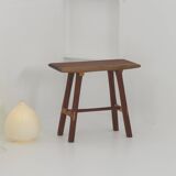 Contemporary handcrafted solid wood stool / end table from Sipo, Oak and Ash