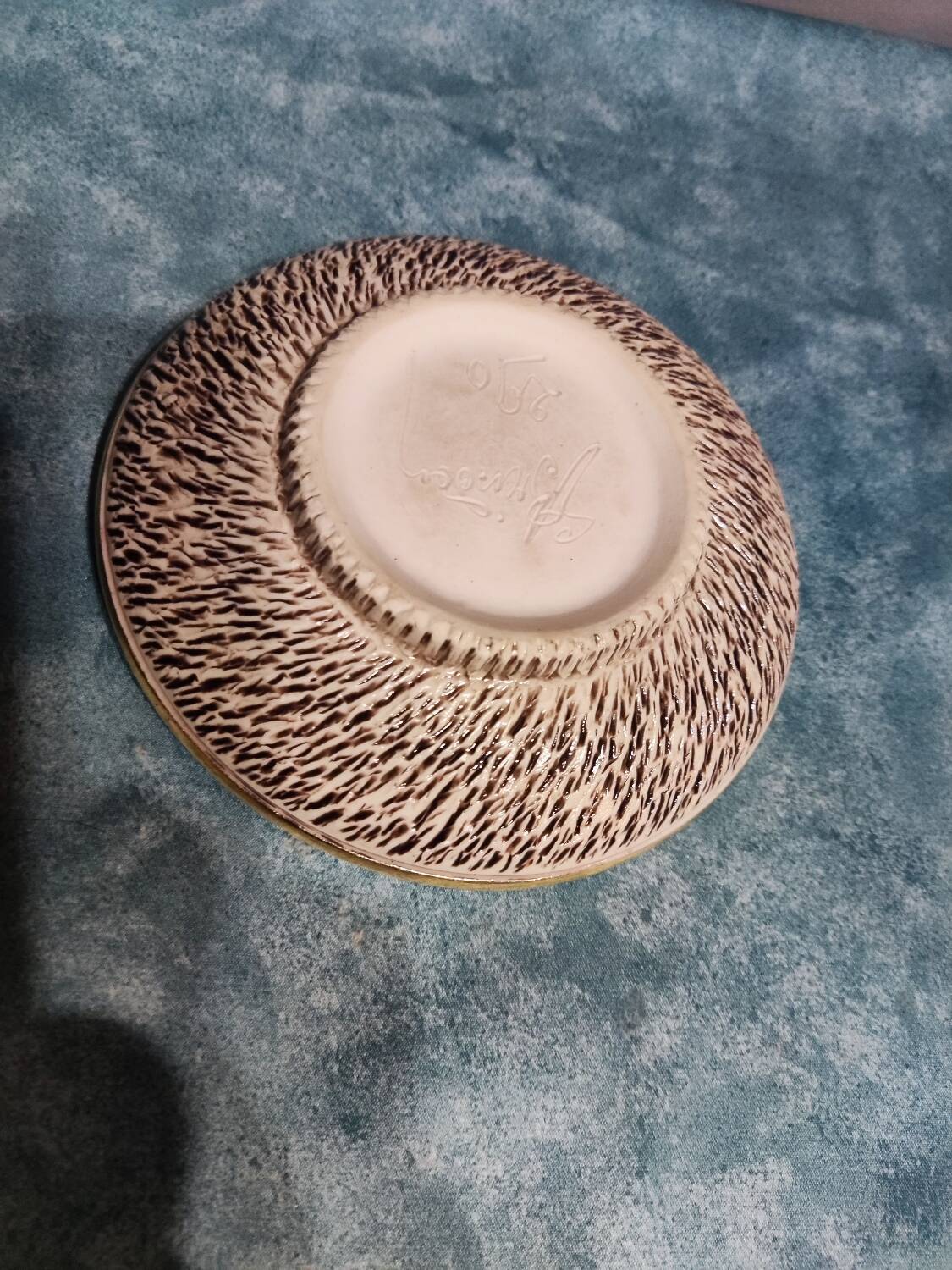 Cendrier, vide-poches en céramique signé Brisdoux