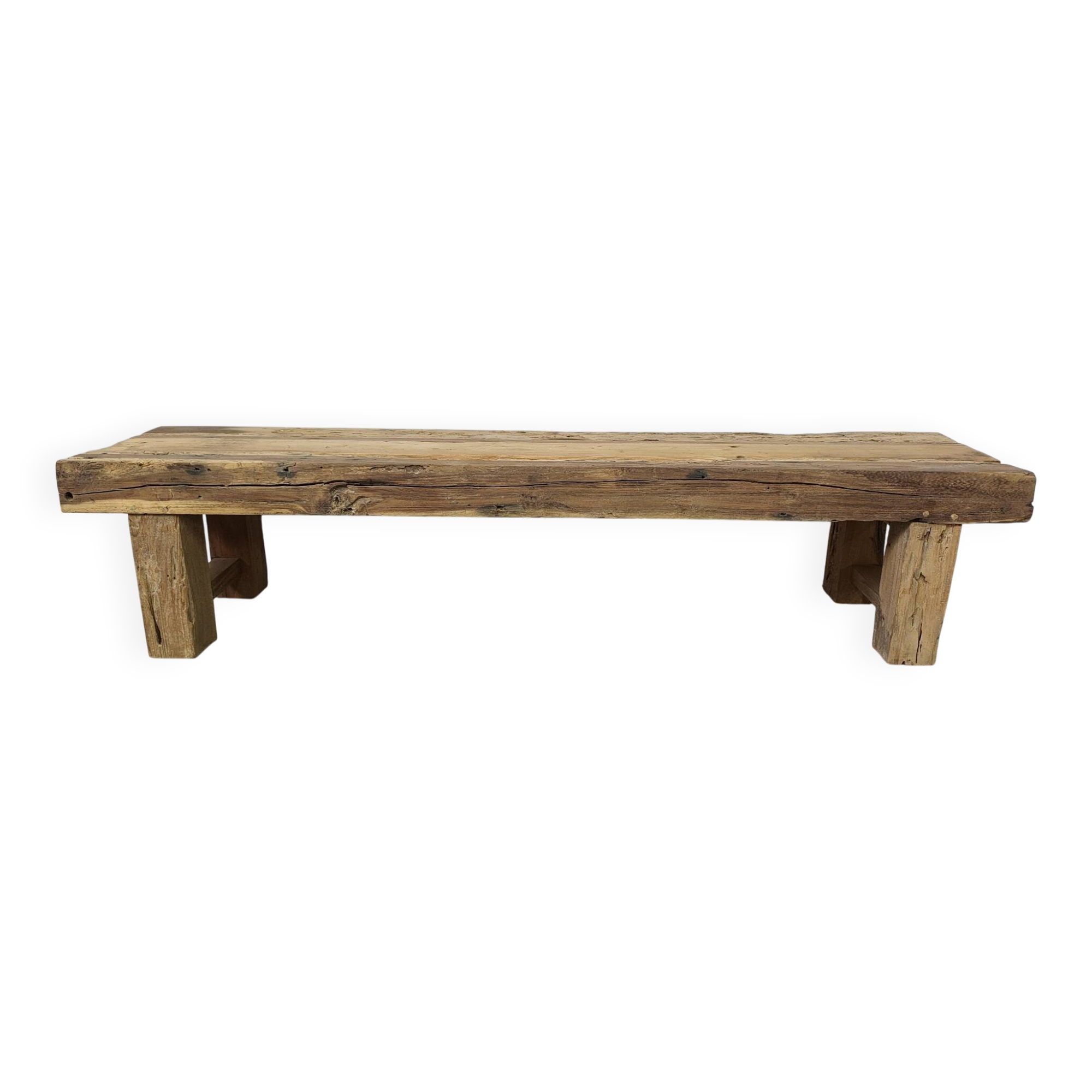 Banc en bois brut ancien