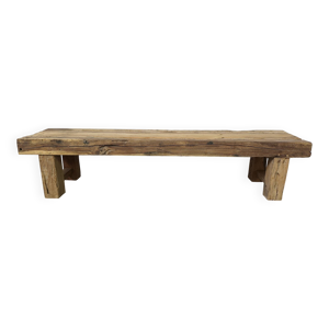 Banc en bois brut ancien