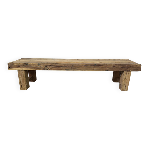 Banc en bois brut ancien