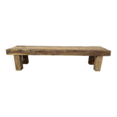 Old raw wooden bench