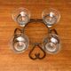 Danish chandelier in metal and glass, 1960s