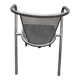 set of 4 graphite metal armchairs