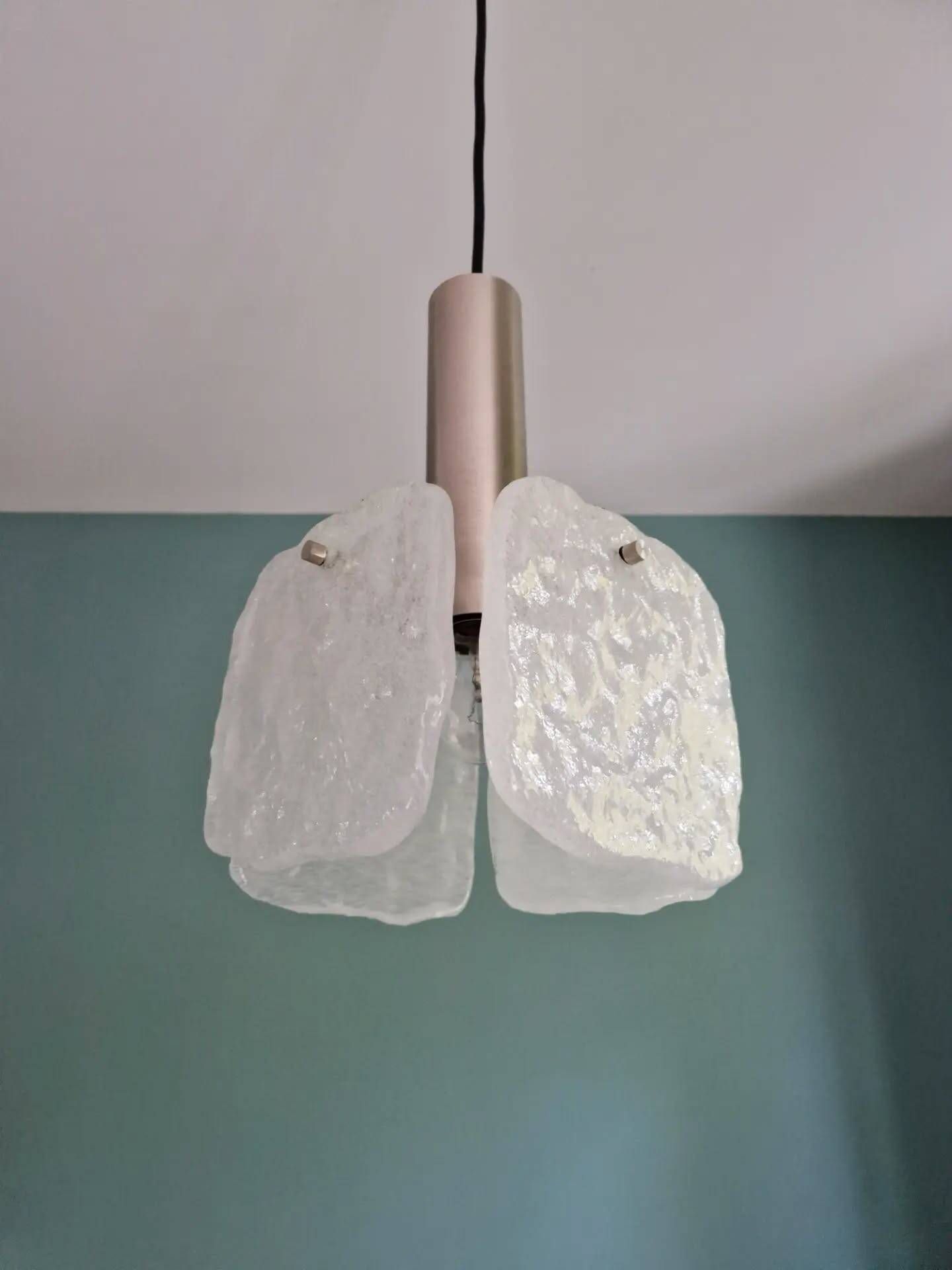 Frosted glass suspension, Kalmar Francken, 1970