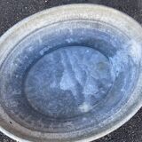 Vintage galvanized zinc basin