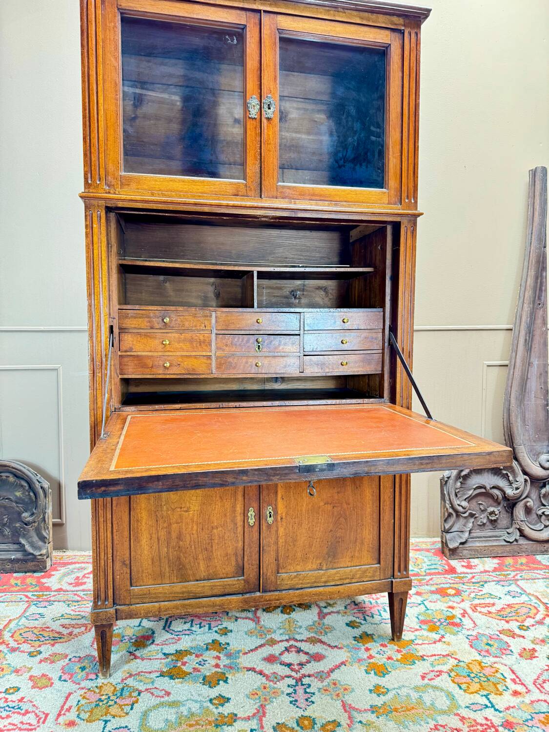 Louis XVI Mahogany Guillotine Secretary, 18th Century