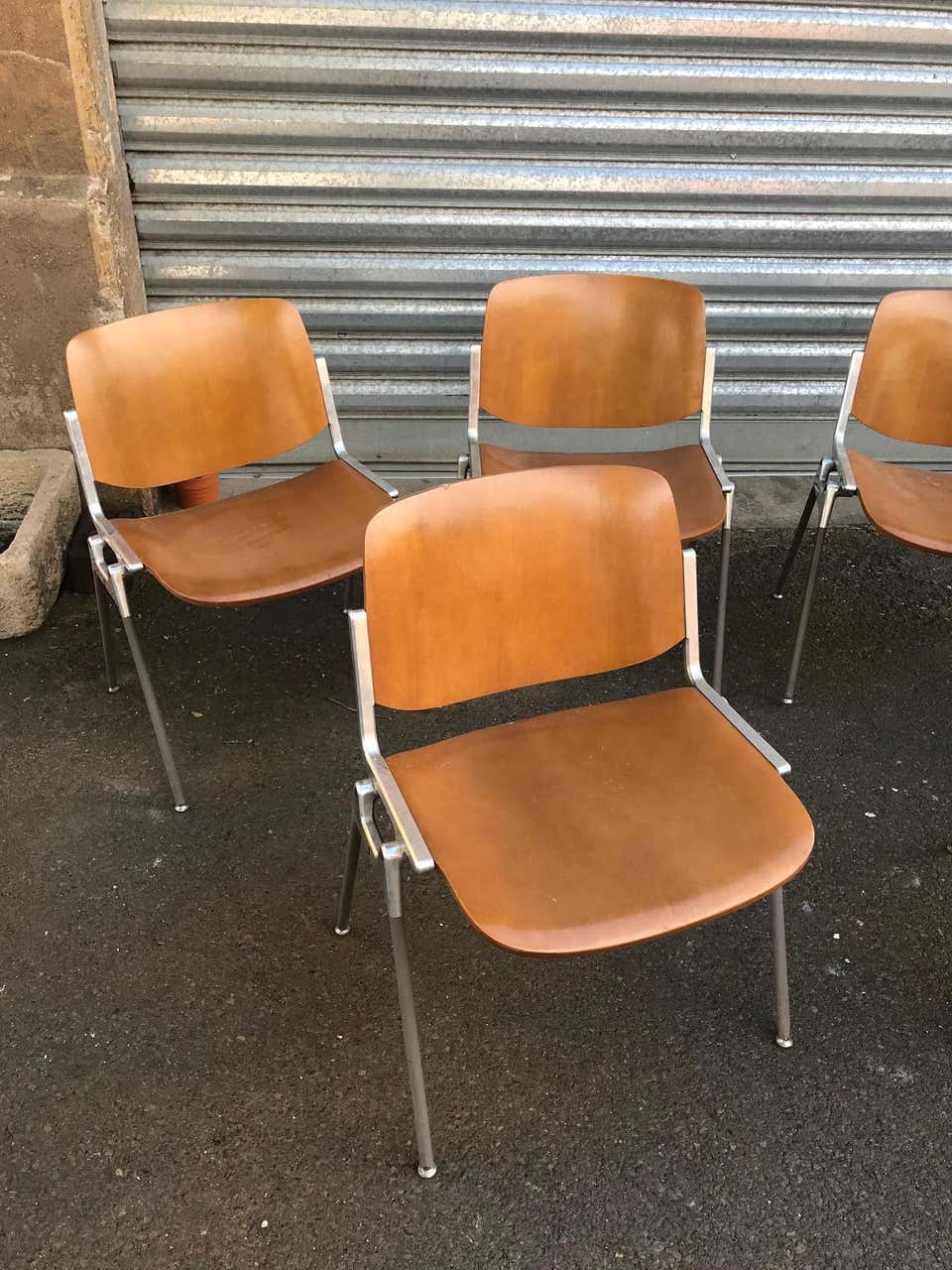 Dsc 106 chairs by Giancarlo pieretti published by Castelli from the 70s