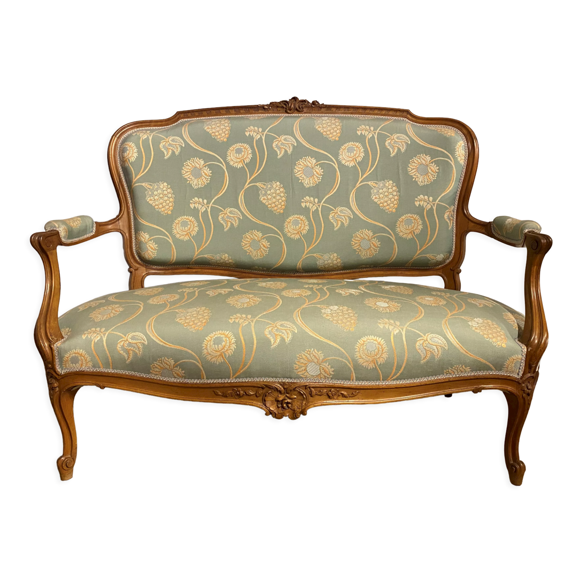 Walnut sofa style louis XV