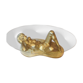 Table basse femme nue avec plaque de verre - Résine/Polyester
