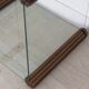 Gallotti & Radice Italian glass and wood bookcase 1980s