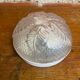 Vintage molded glass wall light + white metal bracket
