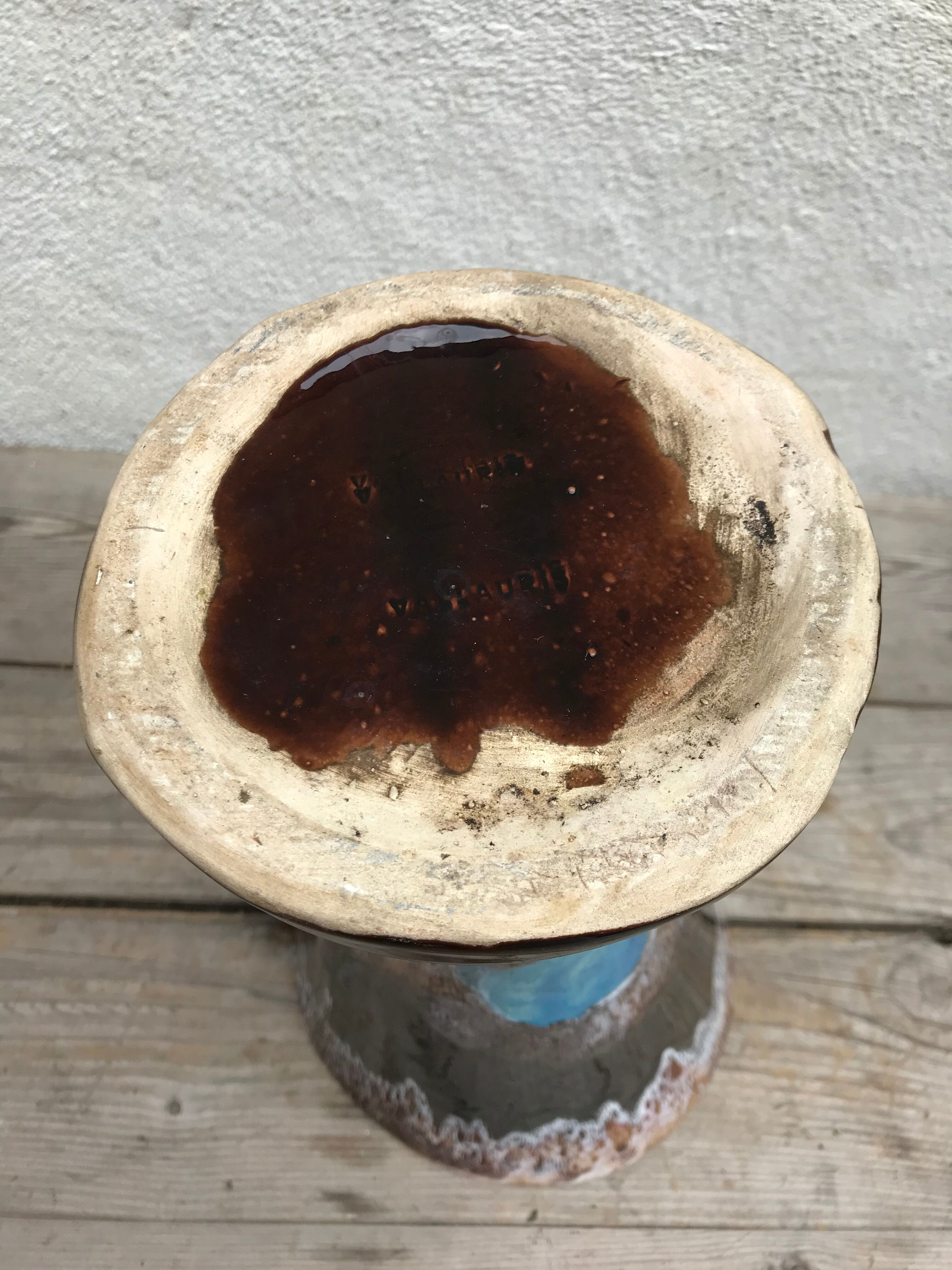 Old ceramic vase signed Vallauris