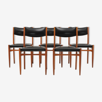 Ensemble de 5 chaises vintage scandinaves