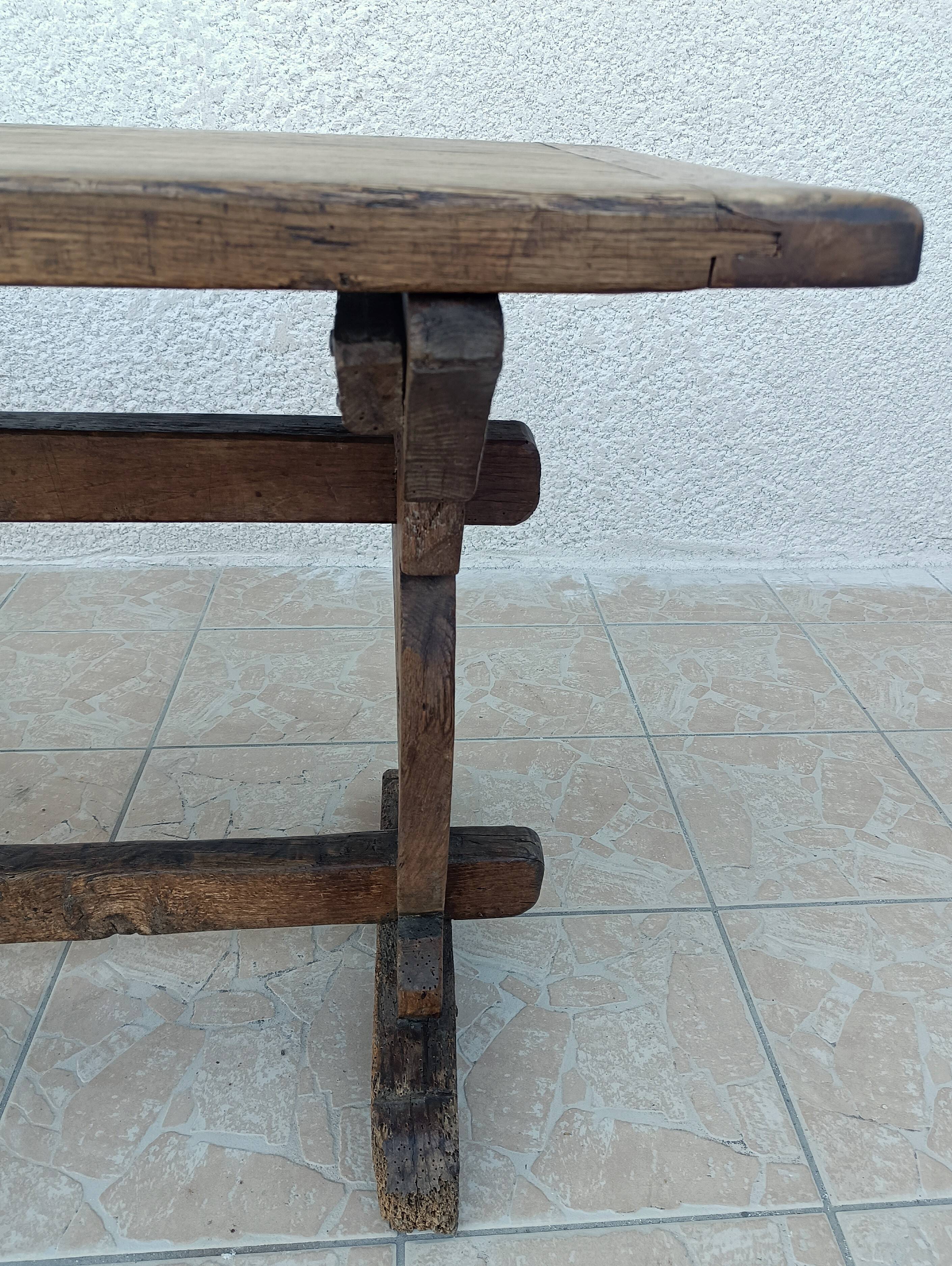 18th Century Solid Oak Monastery Table