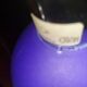 Table lamp chromed metal and glass globe used