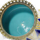 Antique Sarreguemines Majolica and bronze planter-19th century