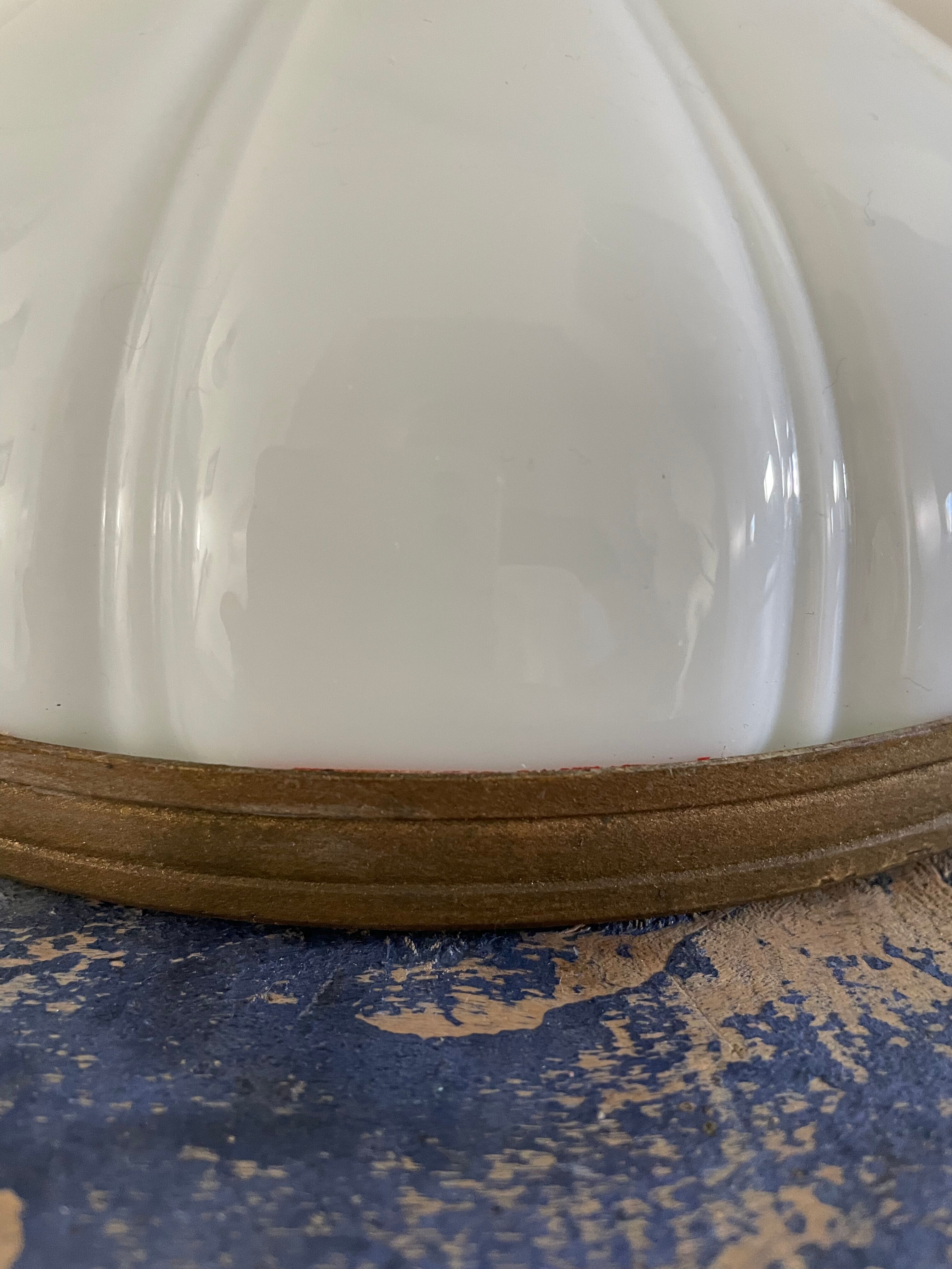 White Art Deco wall lamp electrified to nine