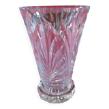 Signed Lorraine crystal vase