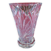 Vase signé en cristal de Lorraine