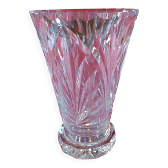 Vase signé en cristal de Lorraine