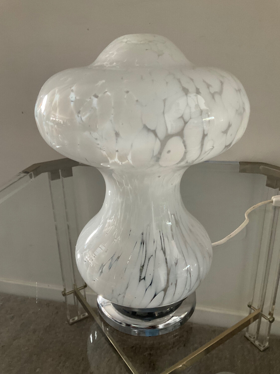 Peill & Putzler mushroom lamp in Murano glass from the 70s