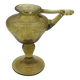 Yellow bubble hand blown glass oil lamp biot glassworks