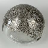 60s 70s Brutalist wall lamp or ceiling lamp made of iron & glass design