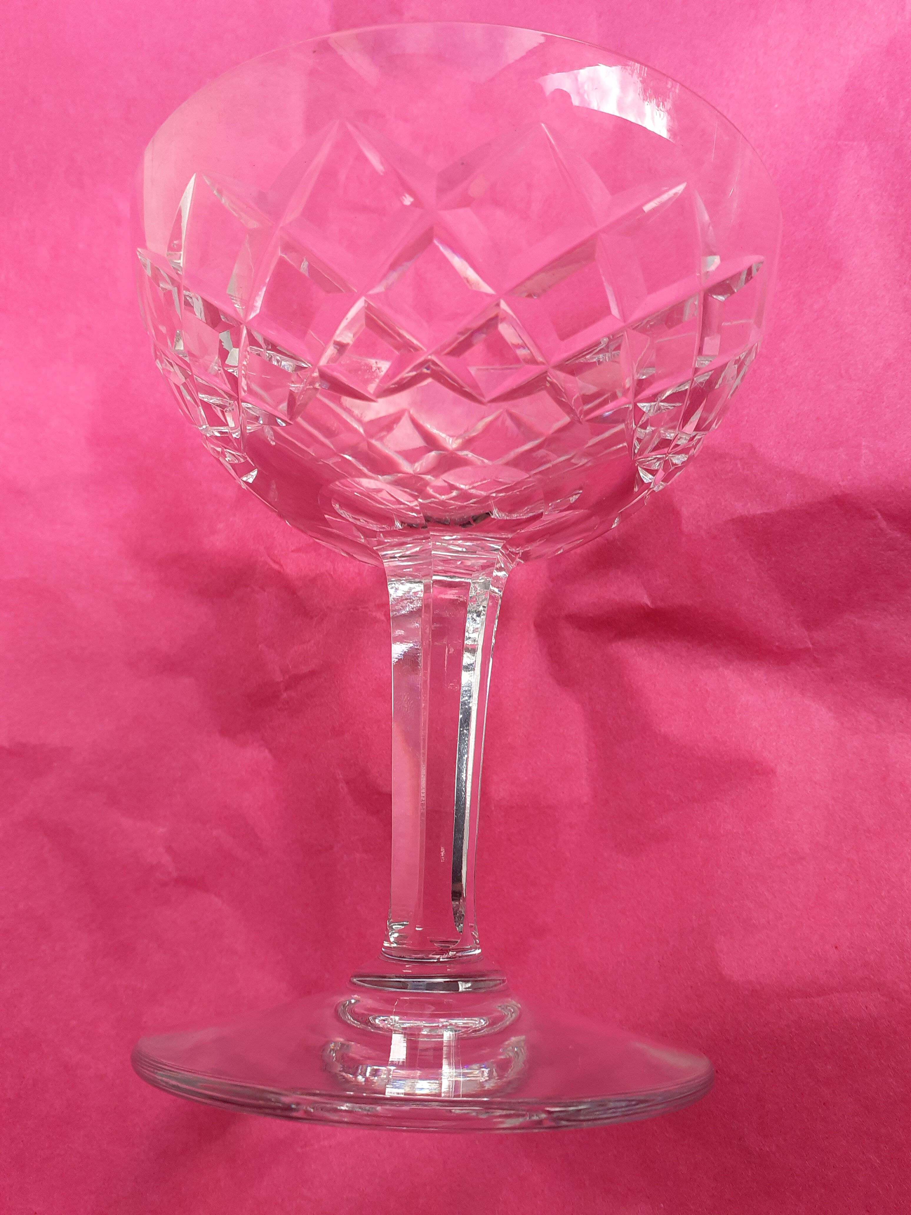 12 Crystal champagne cups cut very beautiful quality