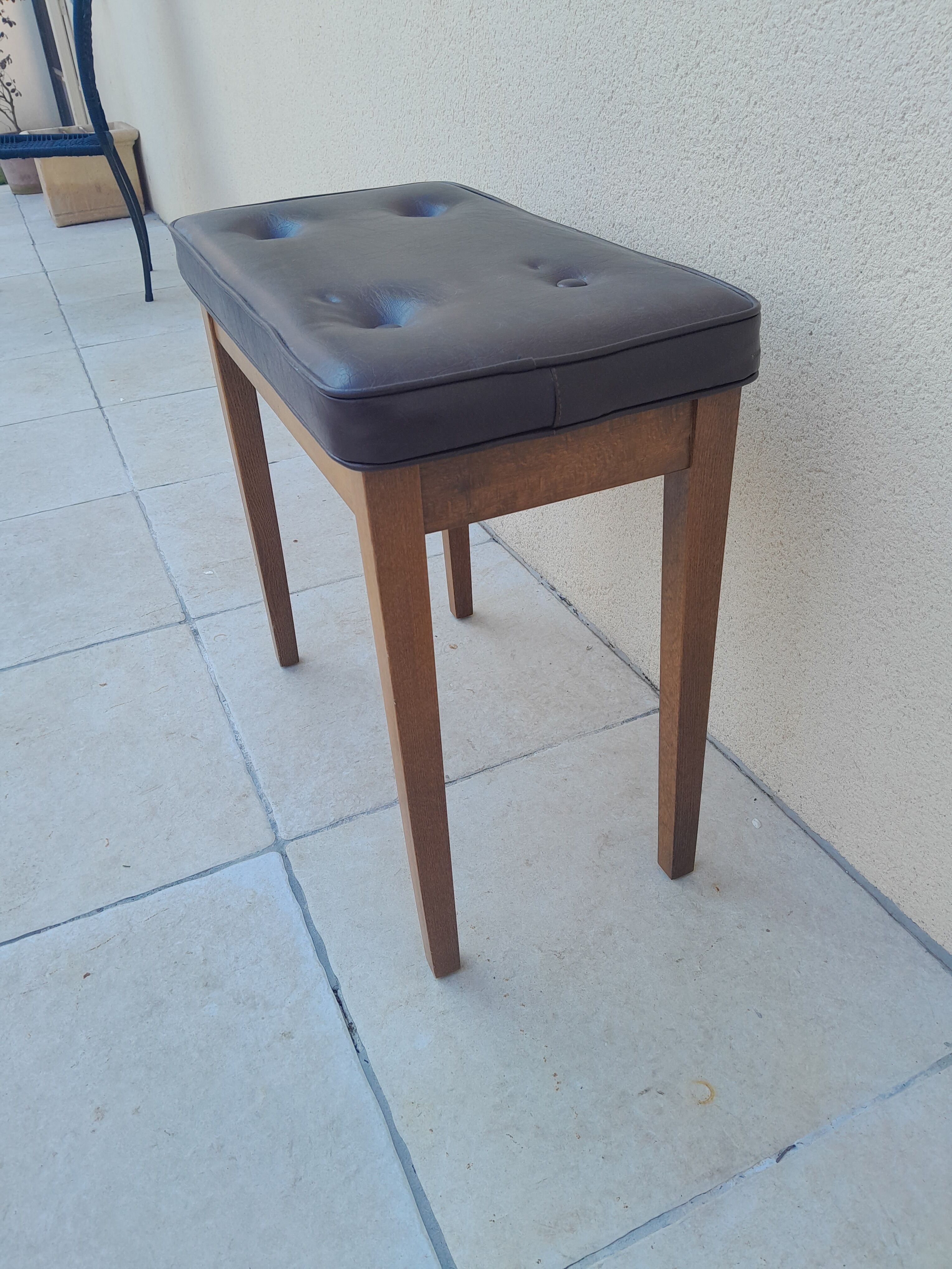 Scandinavian piano stool or chest