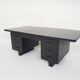 Bureau exécutif en bois noir, années 1960
